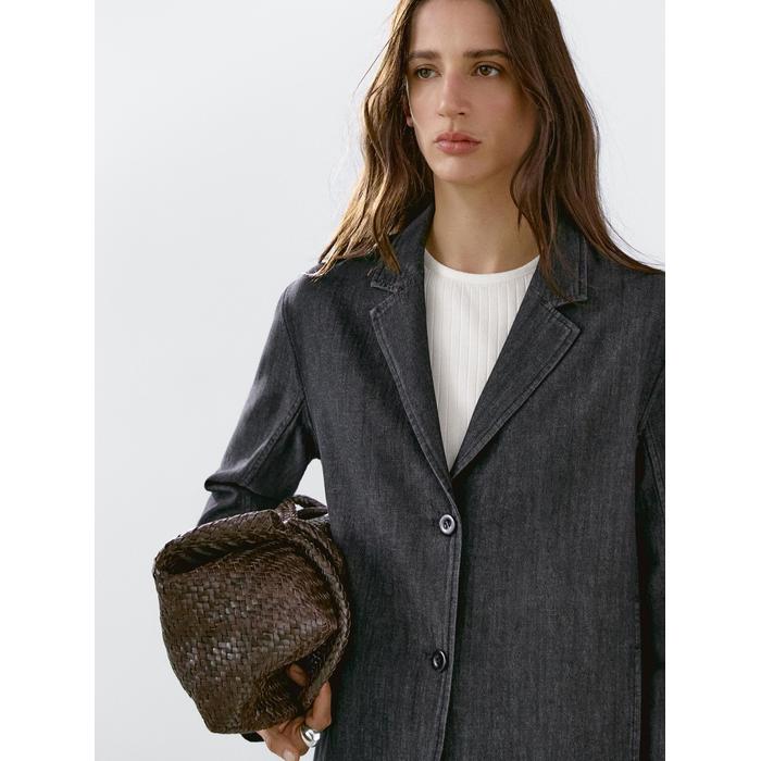 Loose-Fit Denim Blazer цвет: Черный