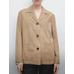 Flowing suede leather blazer цвет: Песочный