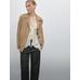 Flowing suede leather blazer цвет: Песочный