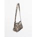 Animal print mini leather handbag цвет: Белый