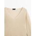 V-neck jumper 100% linen цвет: Песочный