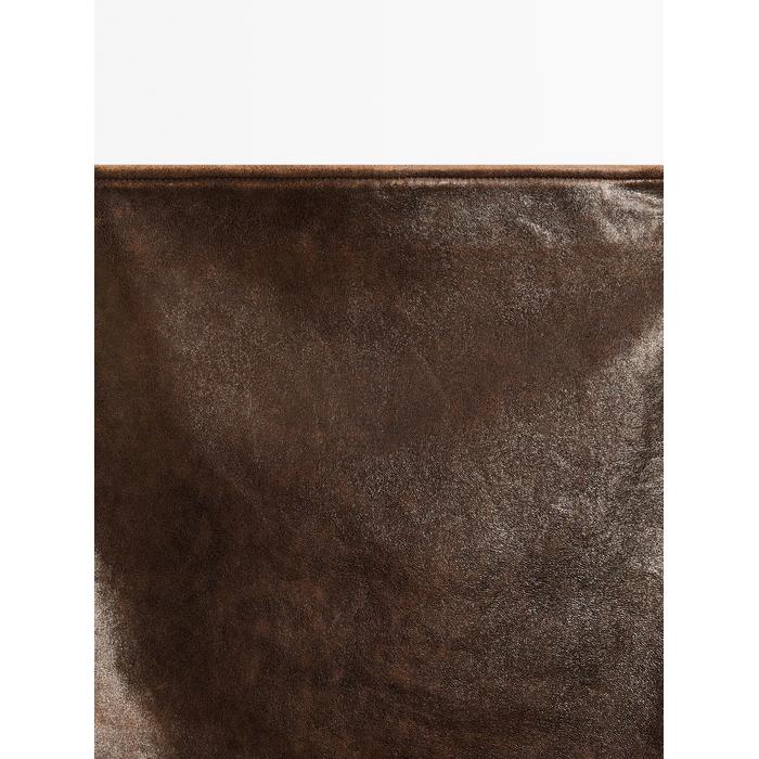 Nappa leather mini skirt цвет: Коричневый