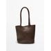 Half tote braided nappa leather tote bag цвет: Кротово-коричневый