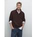 Rib knit polo 100% cashmere цвет: Гранатовый