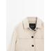 Short jacket with suede stitching цвет: Цвет льда