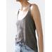 Linen fabric detail straps top цвет: Болотно-зеленый