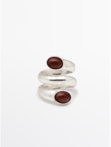 Inlaid spiral ring цвет: Горчично-желтый