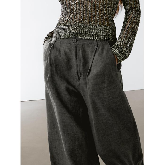 Open-knit sweater with cotton цвет: Желтый