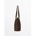 Half tote braided nappa leather tote bag цвет: Кротово-коричневый