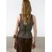 Crossed Mouliné Knit Vest цвет: Коричневый