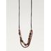 Double cord stone necklace leather цвет: Гранатовый