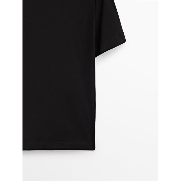 T-shirt round neck 100% cotton цвет: Черный