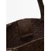 Half tote braided nappa leather tote bag цвет: Кротово-коричневый