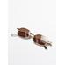 Metallic sunglasses цвет: Коричневый