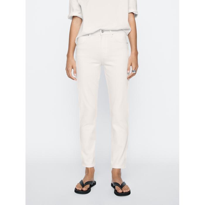Cropped mid rise slim fit jeans цвет: Натуральный, кремовый