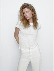 Cropped mid rise slim fit jeans цвет: Натуральный, кремовый