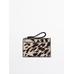 Small animal print leather wallet цвет: Белый