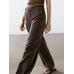 Wide leg low rise striped trousers цвет: Коричневый