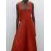 Long fluid flared dress цвет: Жжено-оранжевый
