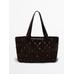 Suede leather shopper bag with studs цвет: Коричневый