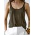 100% linen tank top цвет: Хаки