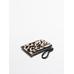 Small animal print leather wallet цвет: Белый