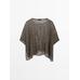 Short openwork knit cape цвет: Коричневый