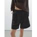 Шорты из смесового льна Tencel™ со складками цвет: Черный