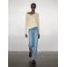 Long sleeve knitted jumper 100% linen цвет: Желтый