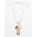 Charm necklace with stones цвет: Жемчужно-серый