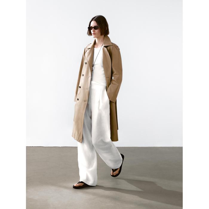 100% cotton trench coat цвет: Коричневый
