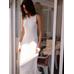 Flared Midi Dress with Stripes цвет: Натуральный, кремовый