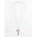 Charm necklace with stones цвет: Жемчужно-серый