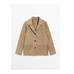 Flowing suede leather blazer цвет: Песочный
