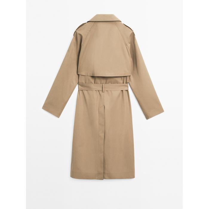 100% cotton trench coat цвет: Коричневый