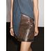 Nappa leather mini skirt цвет: Коричневый
