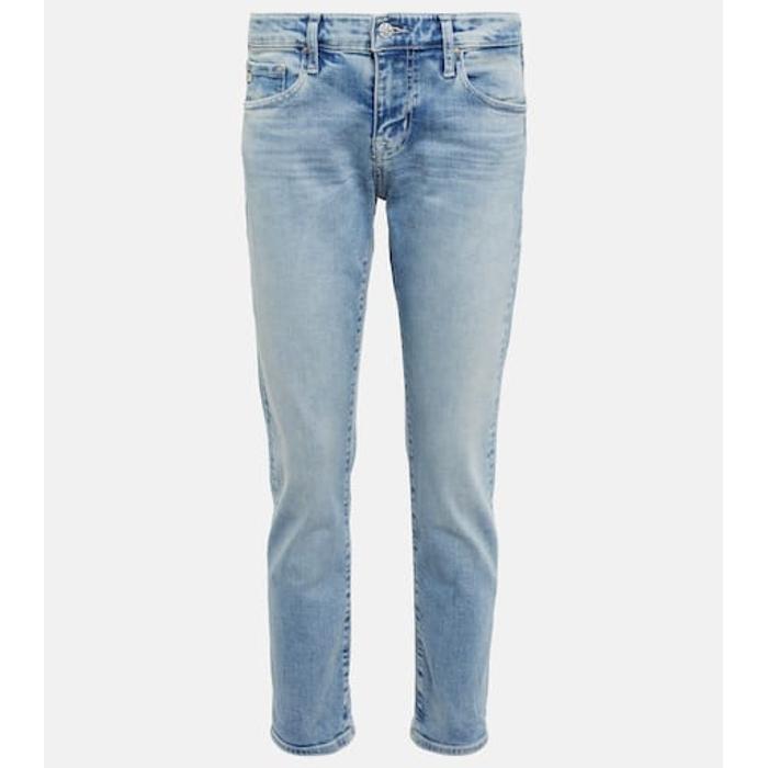 Узкие джинсы средней посадки для бывшего бойфренда цвет: Синий