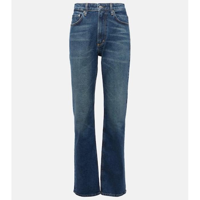 Прямые джинсы Zurie со средней посадкой цвет: Синий