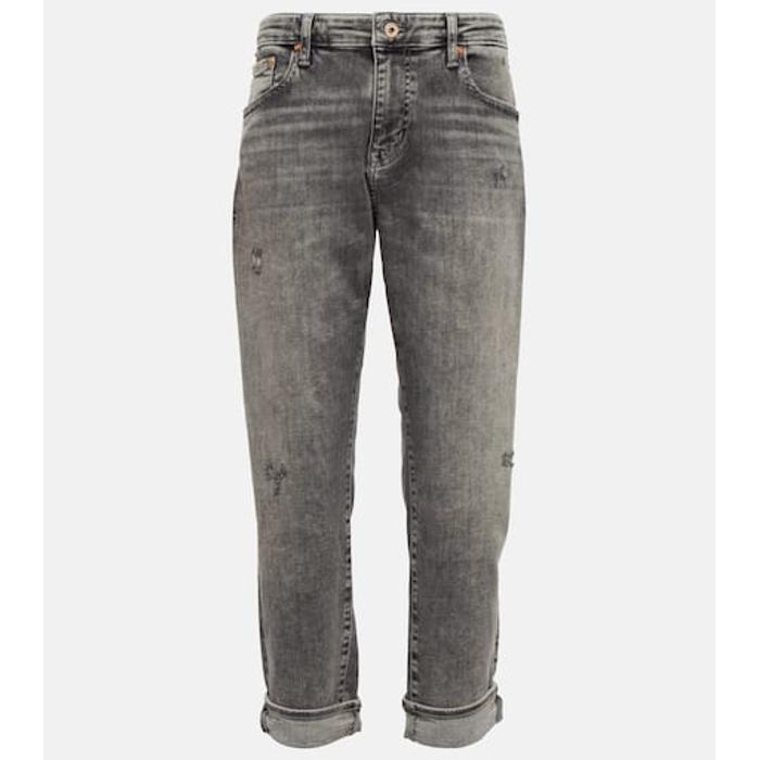 Узкие джинсы средней посадки для бывшего бойфренда цвет: Серый