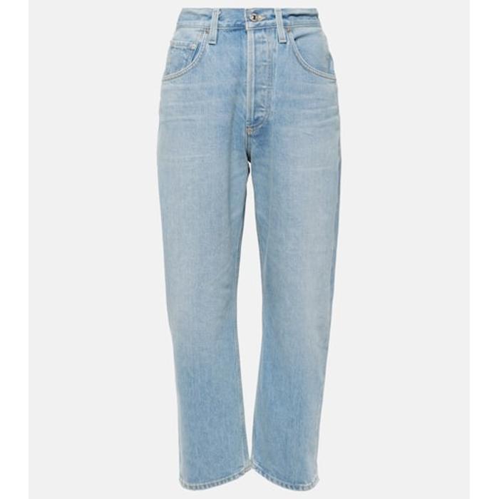 Прямые джинсы средней посадки Dahlia цвет: Синий