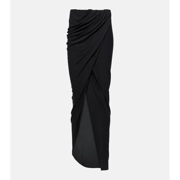 Макси-юбка из крепового джерси с длинным разрезом цвет: Чёрный