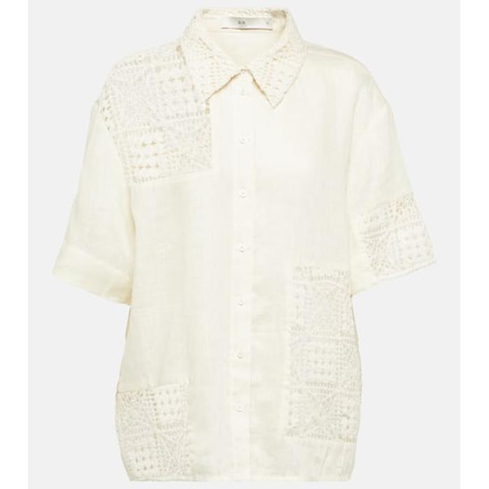 Хлопчатобумажная рубашка в стиле пэчворк Rayure цвет: Белый