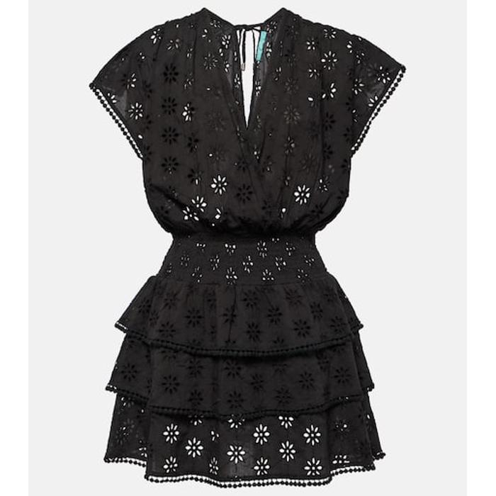 Хлопчатобумажное мини-платье Джесс Бродери англиз цвет: Чёрный