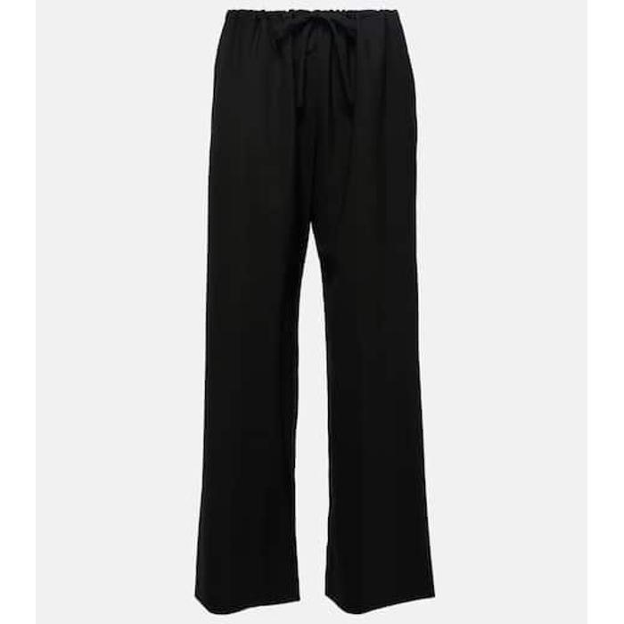 Широкие брюки Jugi со средней посадкой цвет: Чёрный
