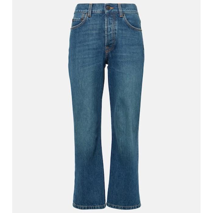 Укороченные прямые джинсы Lesley со средней посадкой цвет: Синий