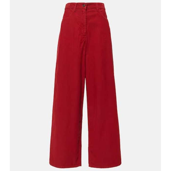 Широкие вельветовые брюки Chan цвет: Красный
