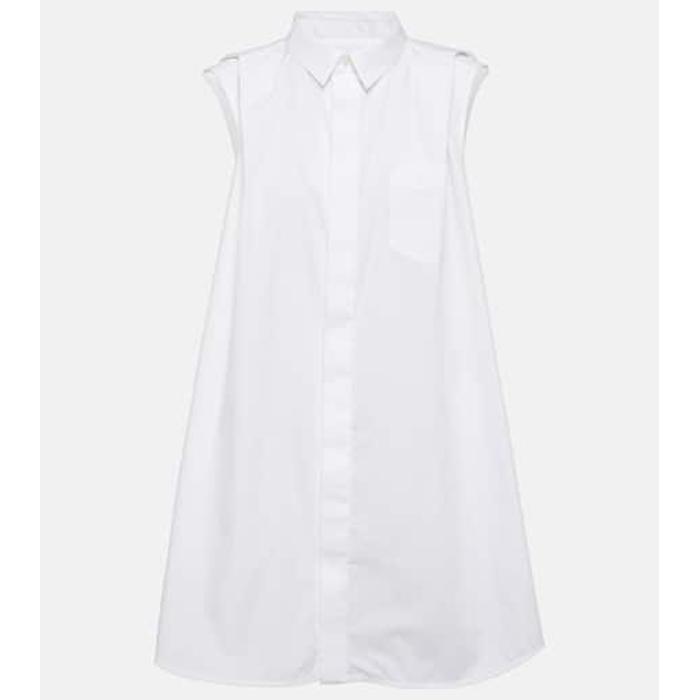 Платье-рубашка из поплина цвет: Белый