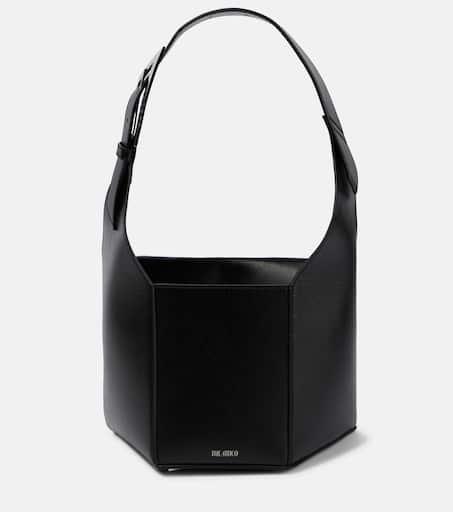 6 PM Medium leather shoulder bag цвет: Чёрный