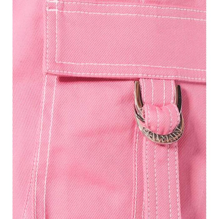 Джинсовые шорты с высокой посадкой цвет: Розовый