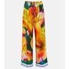 Широкие брюки в цветочек цвет: Разноцветный